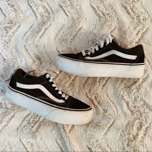 Vans Old Skool Platform Low Top Classic Black Shoe